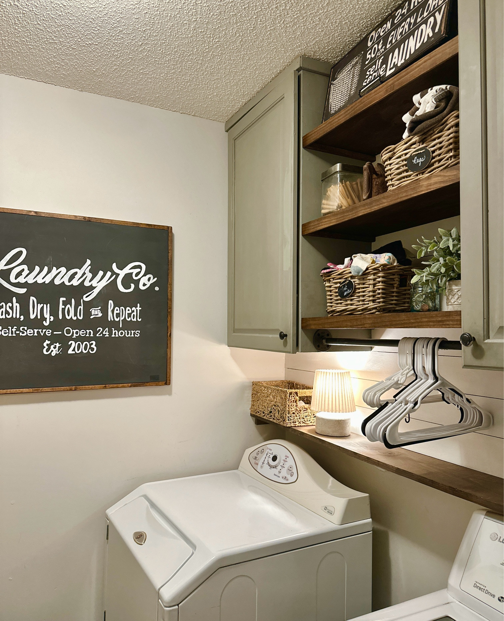 Cropping out the huge pile of clean laundry that I need to fold to show you the cute little lamp that I got from Target. It’s the perfect addition to my laundry room shelf and will make this space a little more cozy while I’m doing the dreaded laundry chore.  🤣

#LTKFindsUnder50 #LTKHome #LTKSaleAlert