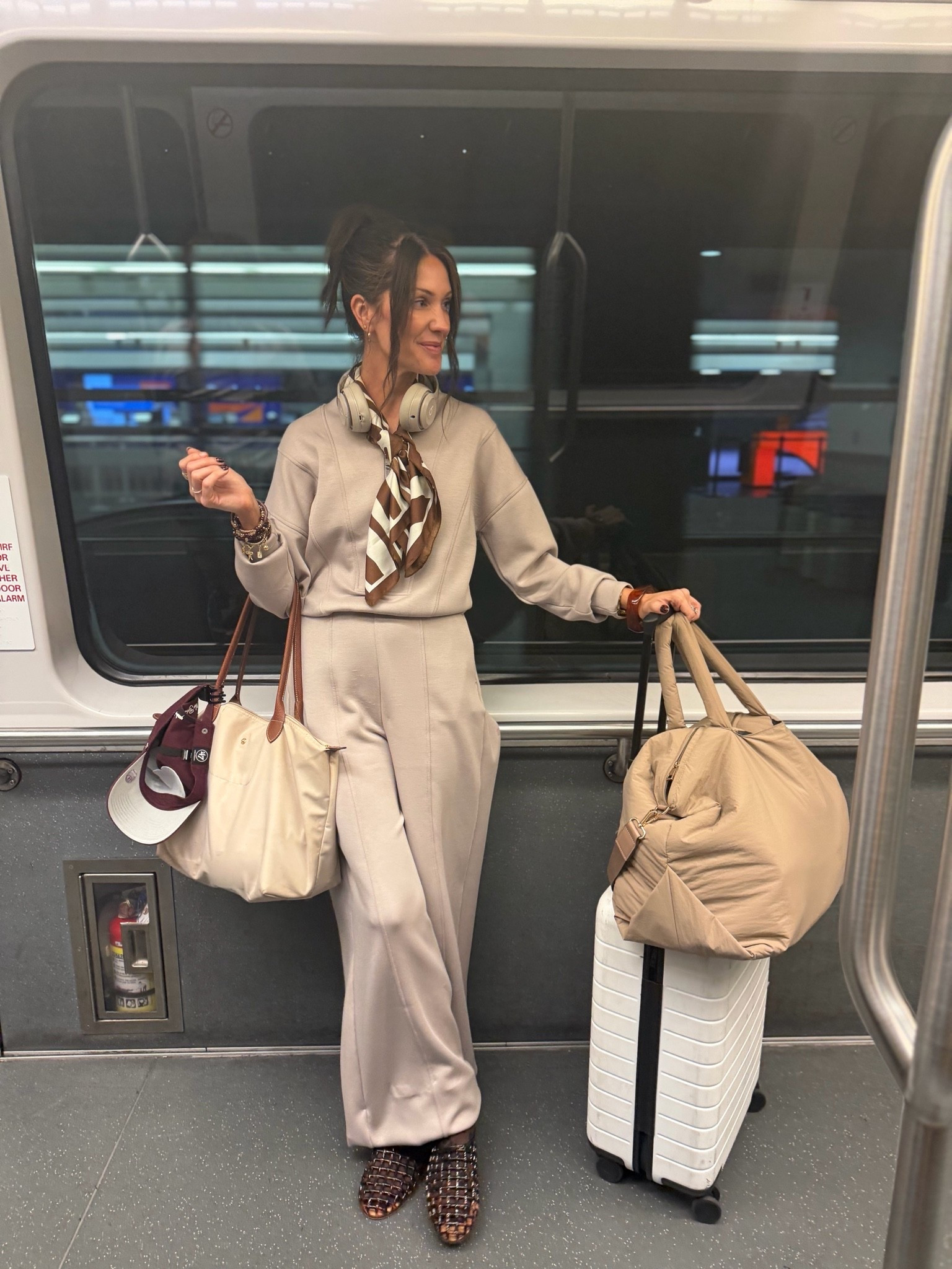 Travel outfit! Wearing a small in the spanx set.