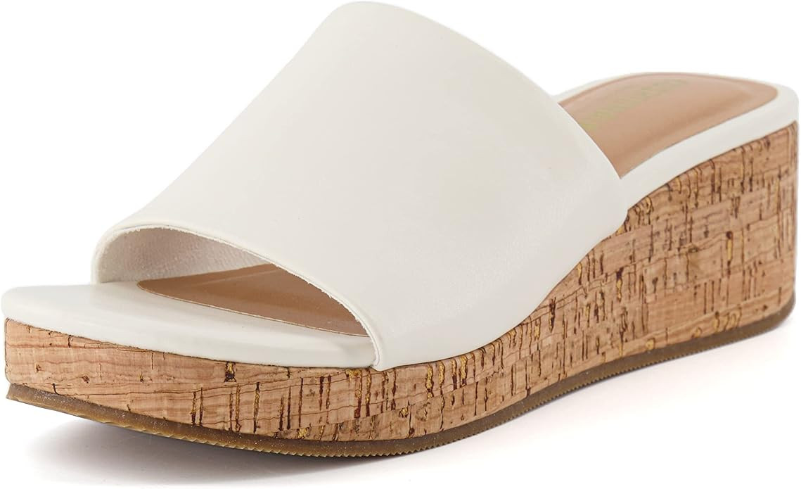 CUSHIONAIRE Women's Nano cork wedge sandal +Memory Foam, Wide Widths Available | Amazon (US)
