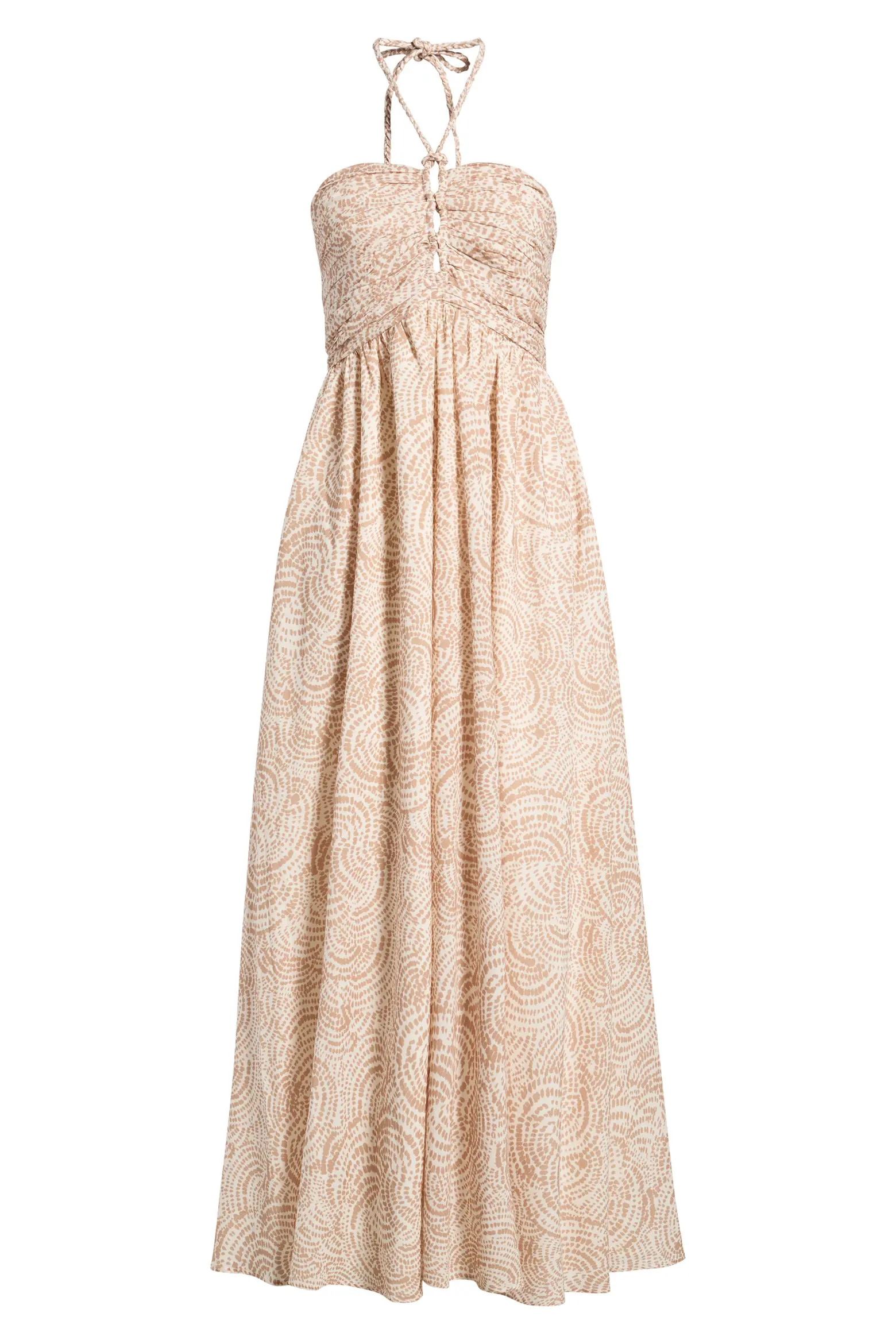 Ruched Cutout Halter Midi Dress (Women) | Nordstrom | Nordstrom