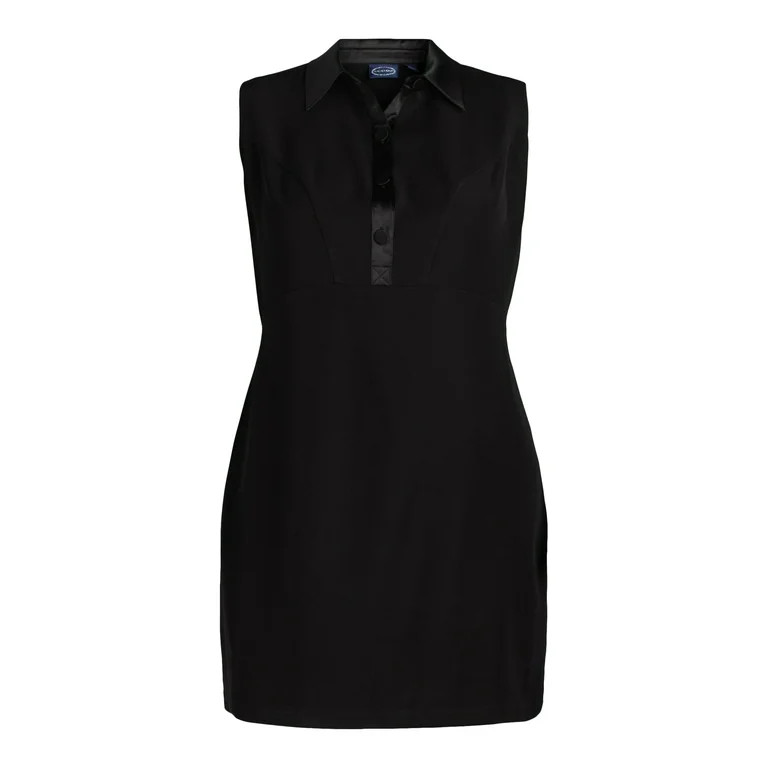 Scoop Women’s & Women's Plus Tuxedo Mini Dress, Sizes XS-4X | Walmart (US)