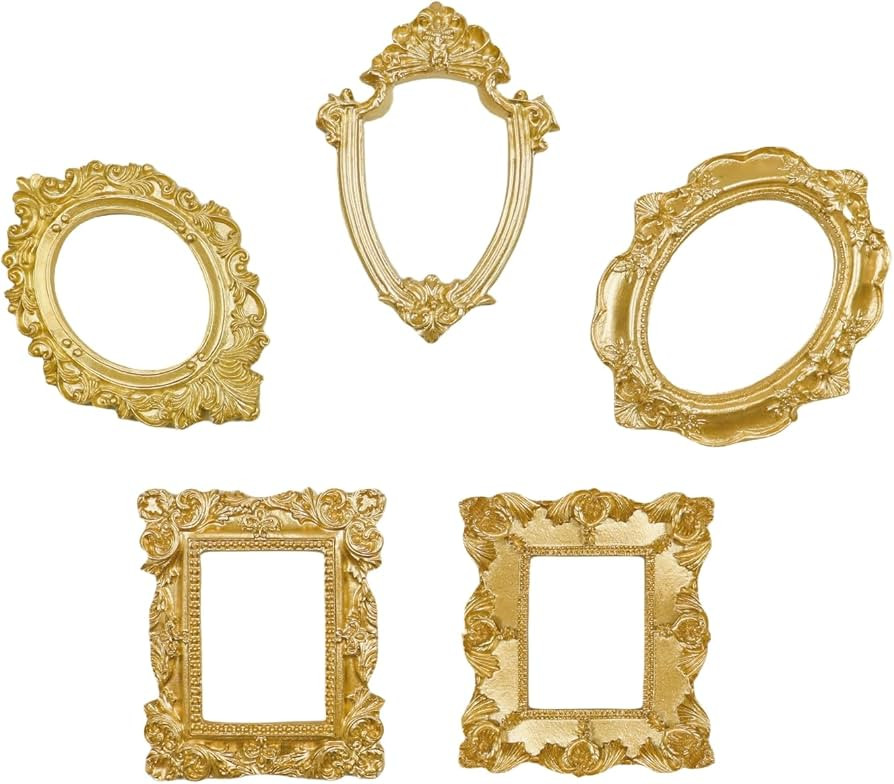 Mini gold frames Mini frame Small Picture Frames Magnetic Picture Frames for Refrigerator Vintage... | Amazon (US)