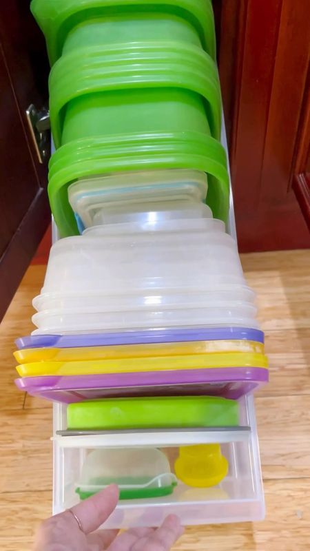 Tupperware organization doesn’t have to be complicated.   
 
A deep bin with dividers keeps all your food storage containers in one place.   
 
The key is to also be realistic and only keep what you need, toss everything that’s worn out and old ✅  
 
I like using the STAK storage bins to maximize the space and keep Tupperware under control.  
 
Happy organizing 💕 
 

 
 
 


#LTKfamily #LTKsalealert #LTKhome