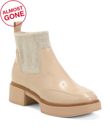 Patent Leather Wide Saline H2o Booties | TJ Maxx