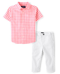 Baby And Toddler Boys Matching Family Gingham 2-Piece Outfit Set - multi | The Children's Place