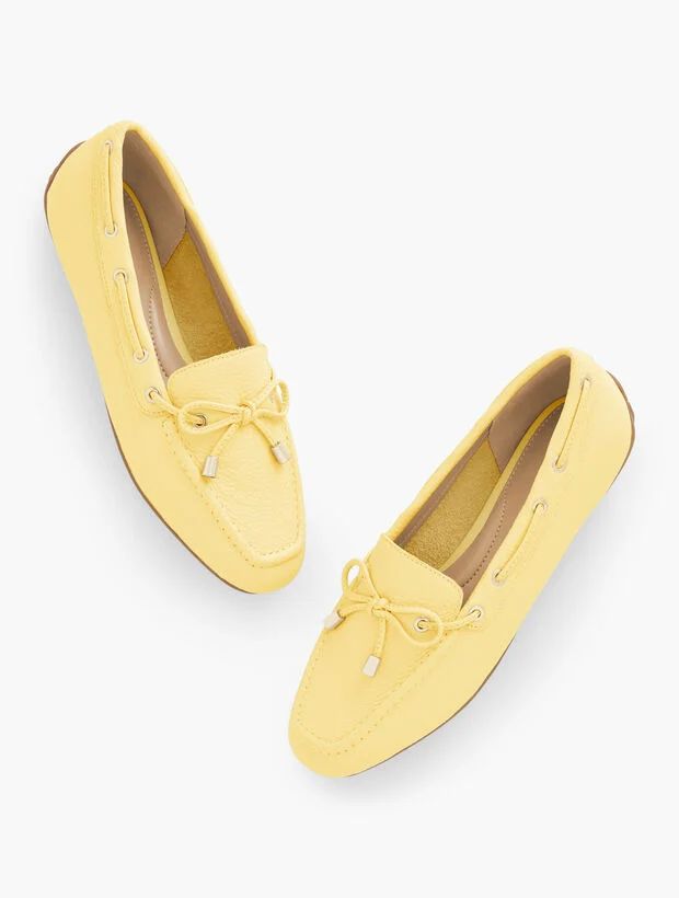 Jessie Pebbled Leather Driving Moccasins | Talbots