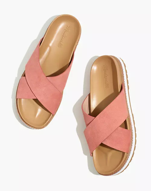 The Dayna Lugsole Slide Sandal in Nubuck Leather | Madewell