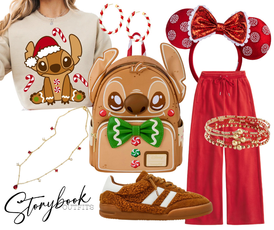 GINGERBREAD STITCH DISNEY FIT! 
Tell me this isn’t the sweetest holiday outfit you’ve ever seen?! That Stitch gingerbread backpack is giving MAIN CHARACTER energy.🤎

Perfect for those Disney Christmas park days! 

 

#LTKHoliday #LTKTravel