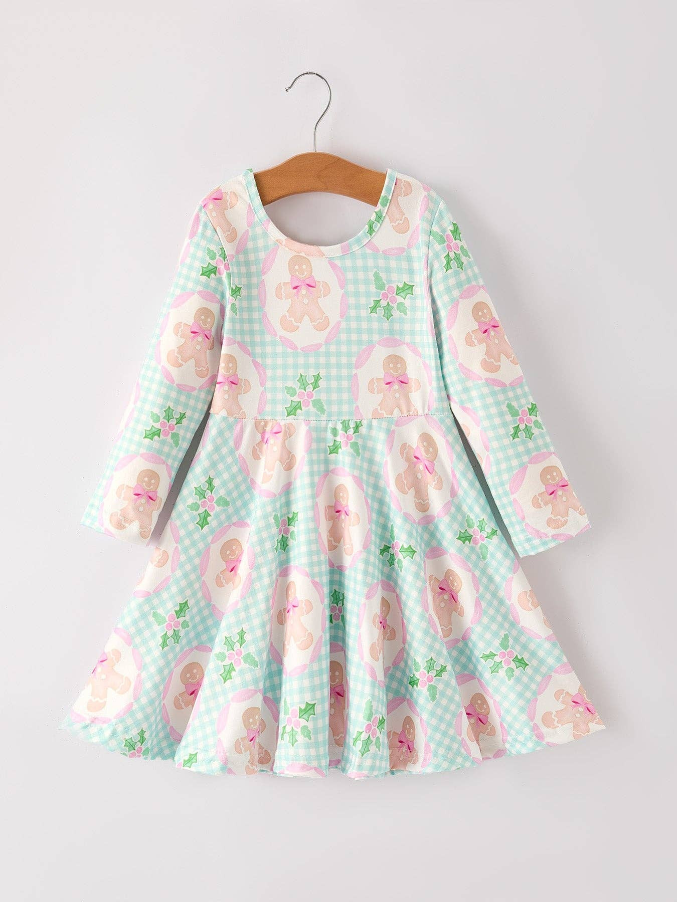 Christmas Gingerbread Twirl Girls Dress | Persnickety