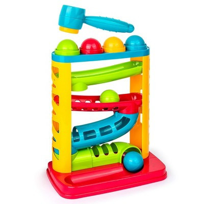 Playkidiz Pound A Ball Toys for Toddler, 4 Balls and Plastic Hammer | Target