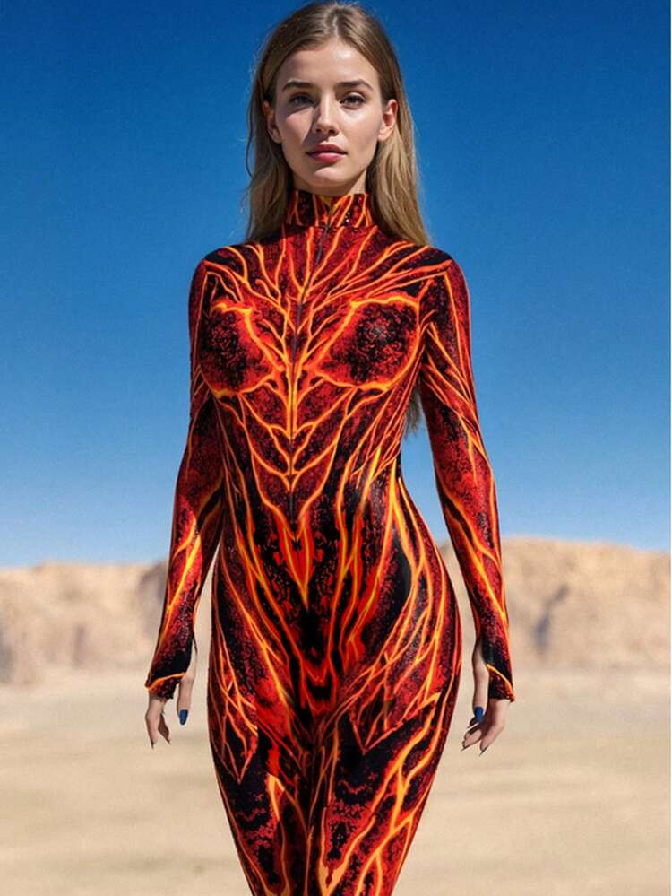 Fire Body Suit | SHEIN
