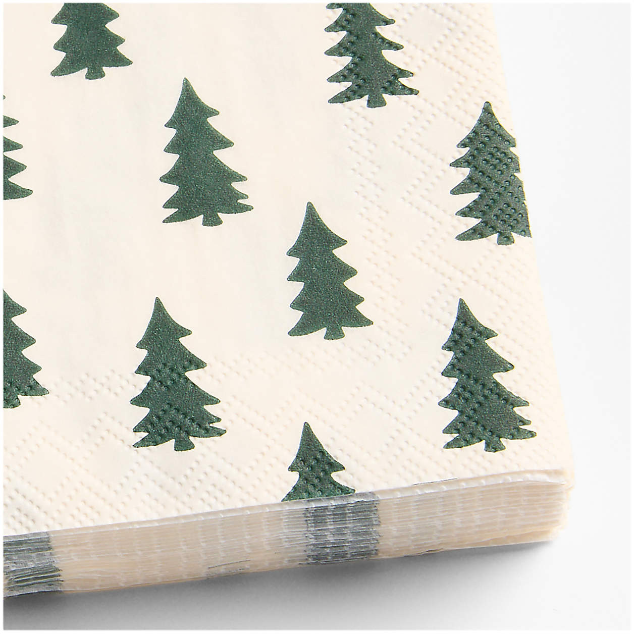 Green Trees Paper Cocktail Napkins by Hester and Cook + Reviews | Crate & Barrel | Crate & Barrel