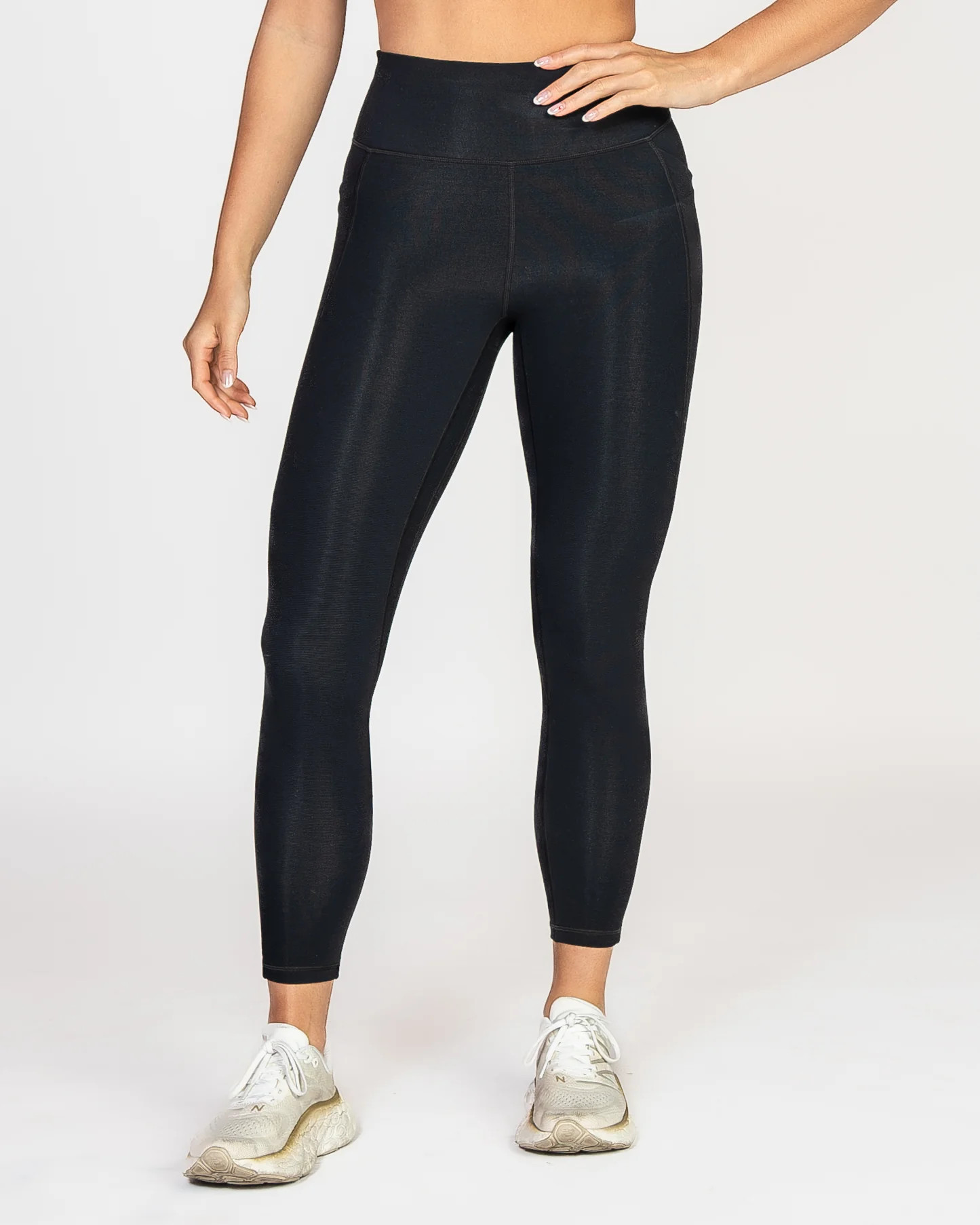 Ribbed Shakti 7/8 Leggings - Black | Senita Athletics