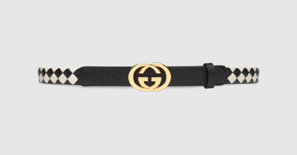 Gucci Woven belt with Interlocking G | Gucci (US)