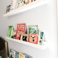 White Shelf | Ledge Book Wooden Floating Rustic Home Decor Nursery | Etsy (US)