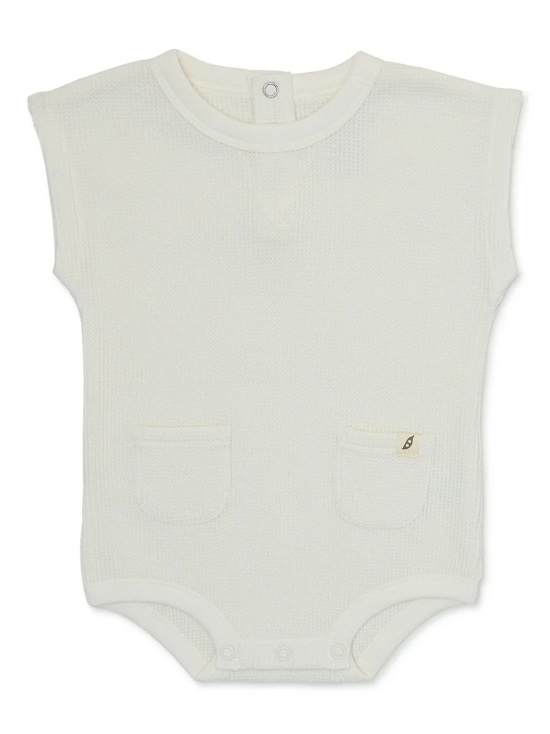 easy-peasy Baby Solid Tank Unisex Bodysuit Organic Cotton, Egret 0-24 Months | Walmart (US)