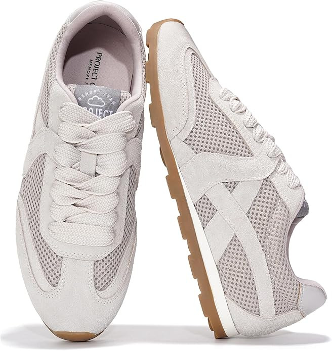 Project Cloud Leather Barefoot Shoes Women – Memory Foam Lace-Up Womens Sneakers – Lightweigh... | Amazon (US)