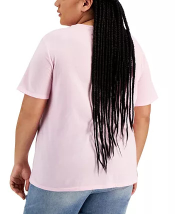 Trendy Plus Size Barbie Grid T-Shirt | Macys (US)