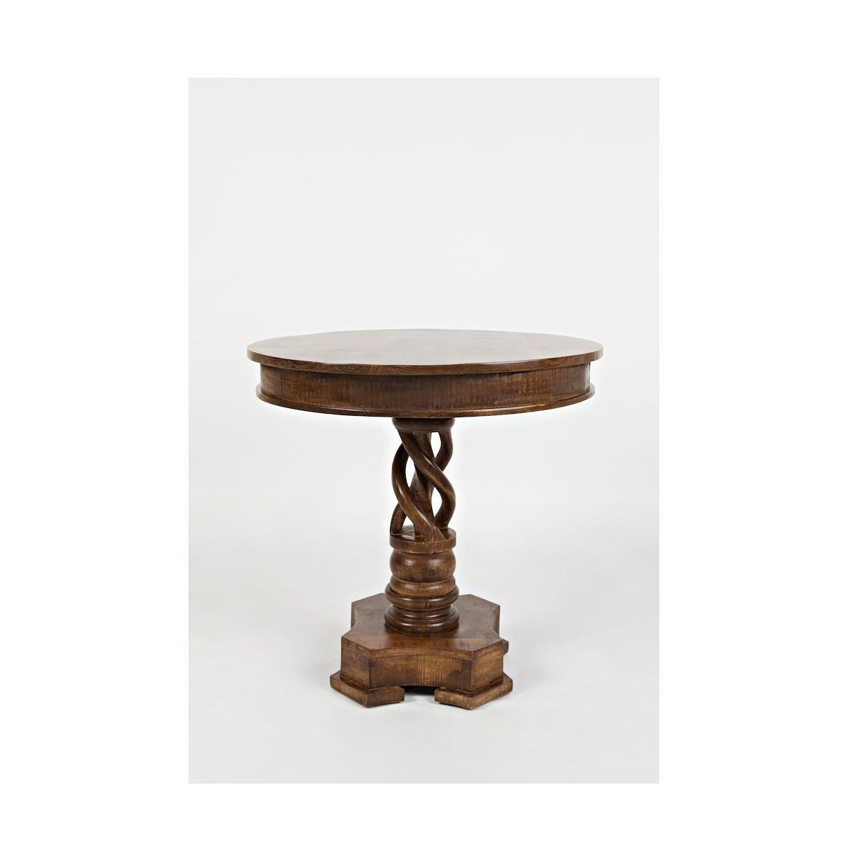 Jofran Global Archive Hand Carved Solid Mango Wood Pedestal Table | Macy's