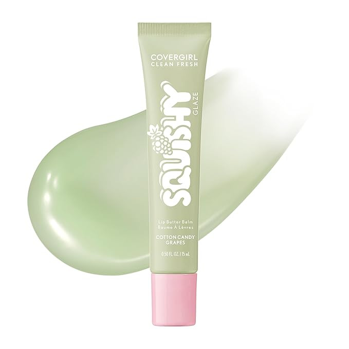 COVERGIRL Clean Fresh Squishy Glaze™ Lip Butter Balm, Flavored, Non-Sticky, with Vitamin E & Sh... | Amazon (US)