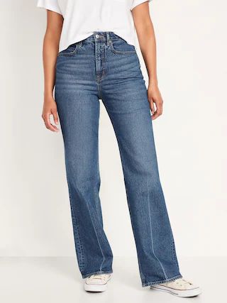 Extra High-Waisted Sky-Hi Wide-Leg Jeans for Women | Old Navy (US)