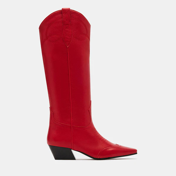 DOLLIE RED LEATHER | Steve Madden (Canada)