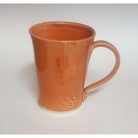 Tangerine Orange Mug - Wheel Thrown Pottery Holds 16 Ounces Coffee Cup Handmade in America Ready To  | Etsy (US)