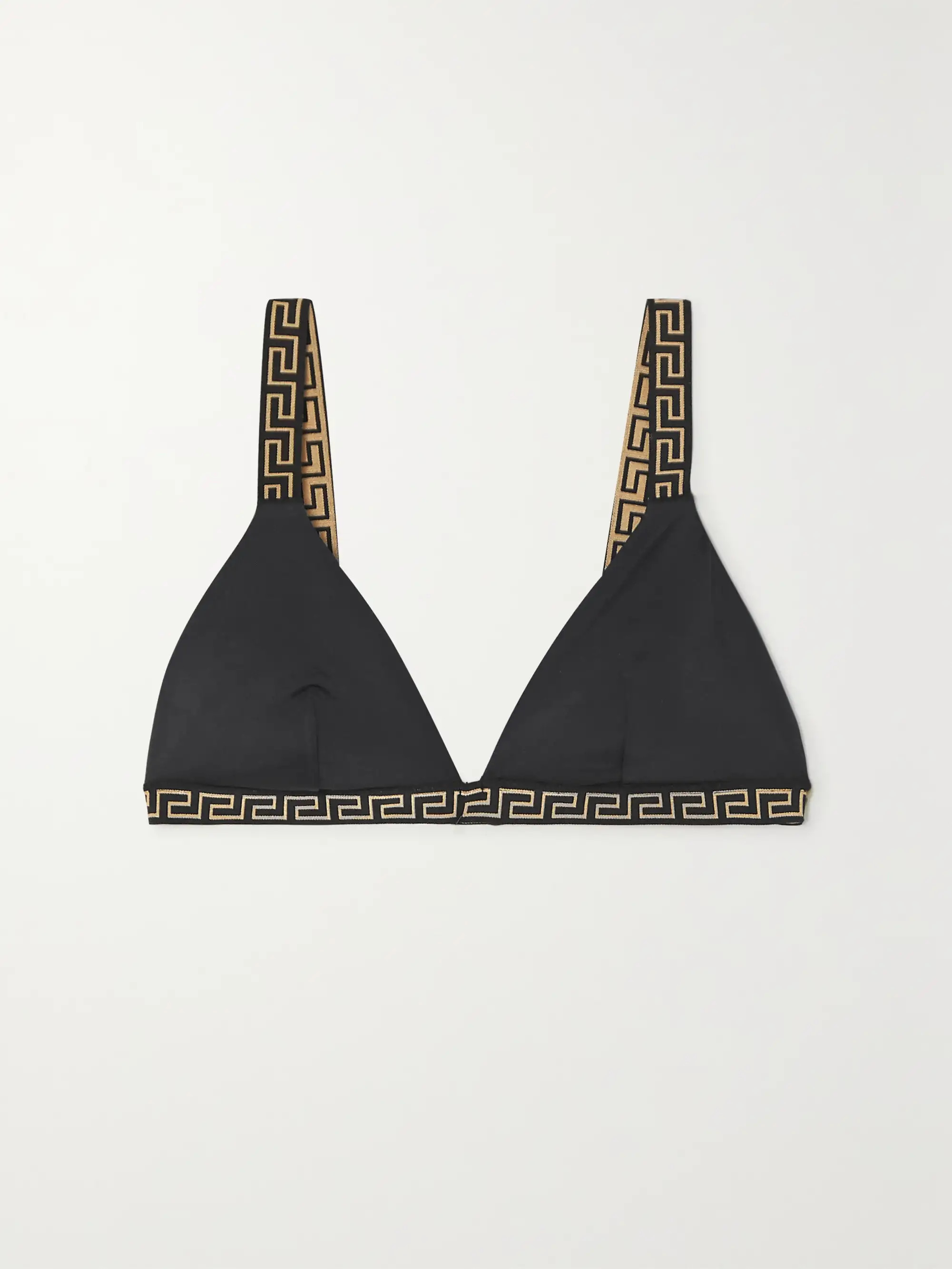Jacquard-trimmed triangle bikini top | NET-A-PORTER (US)
