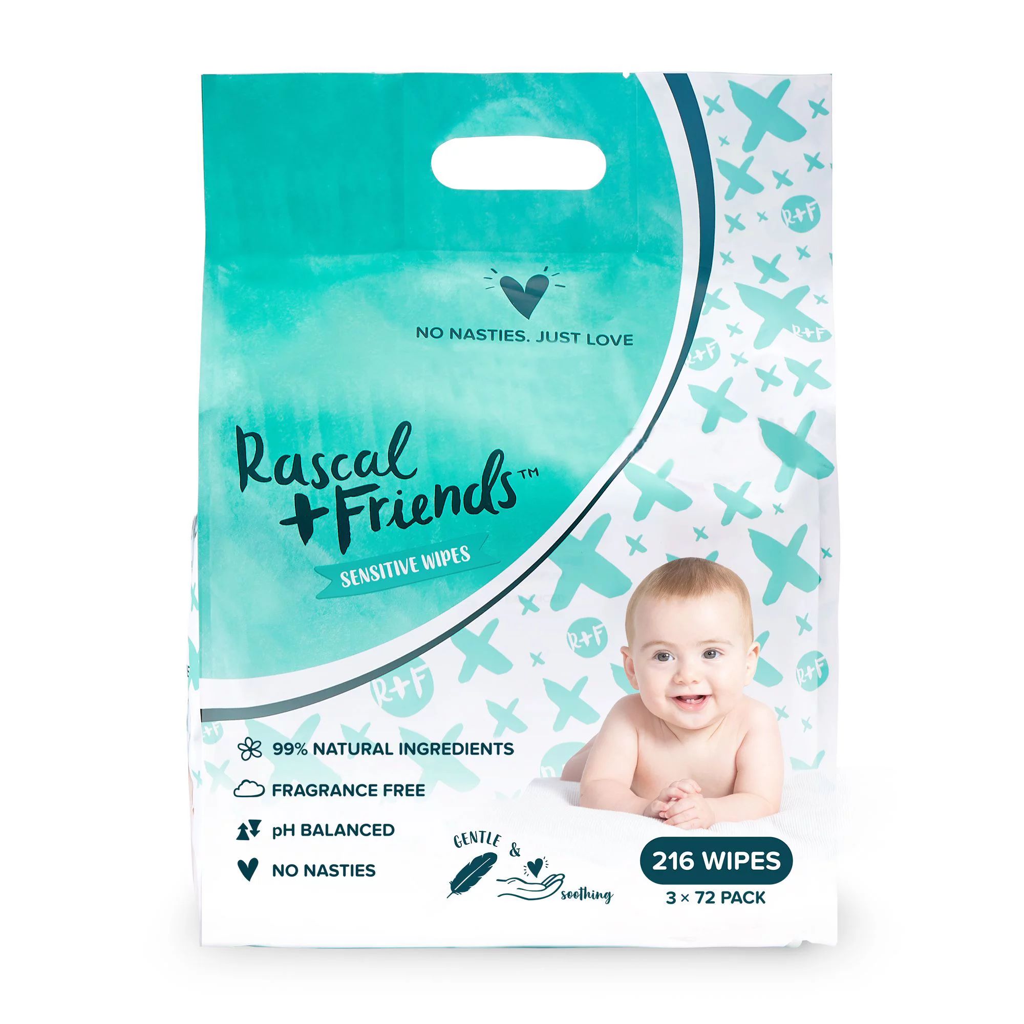 Rascal + Friends Sensitive Baby Wipes, 216 Count | Walmart (US)