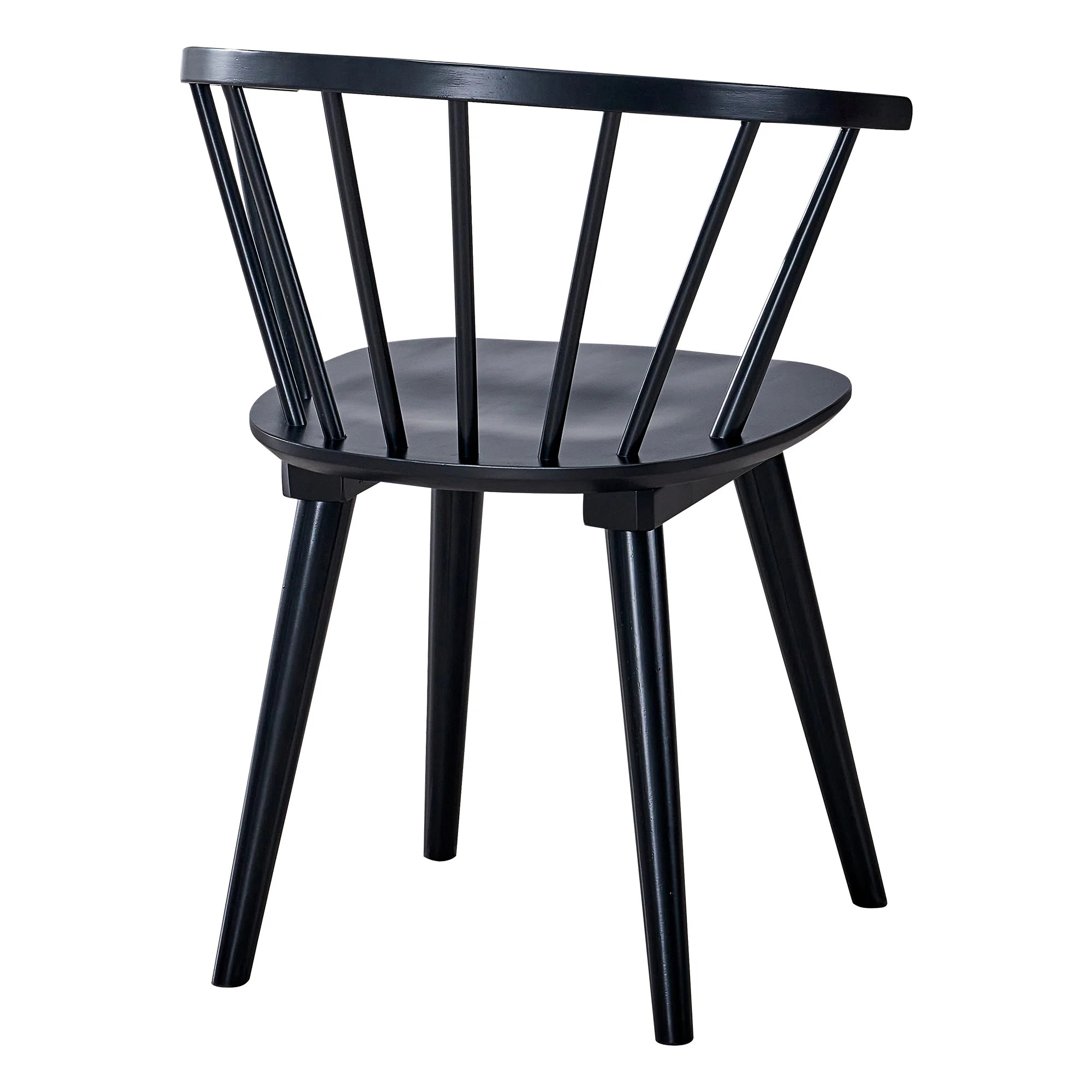 Majidah Solid Wood Arm Chair in Black (Set of 4) | Wayfair North America
