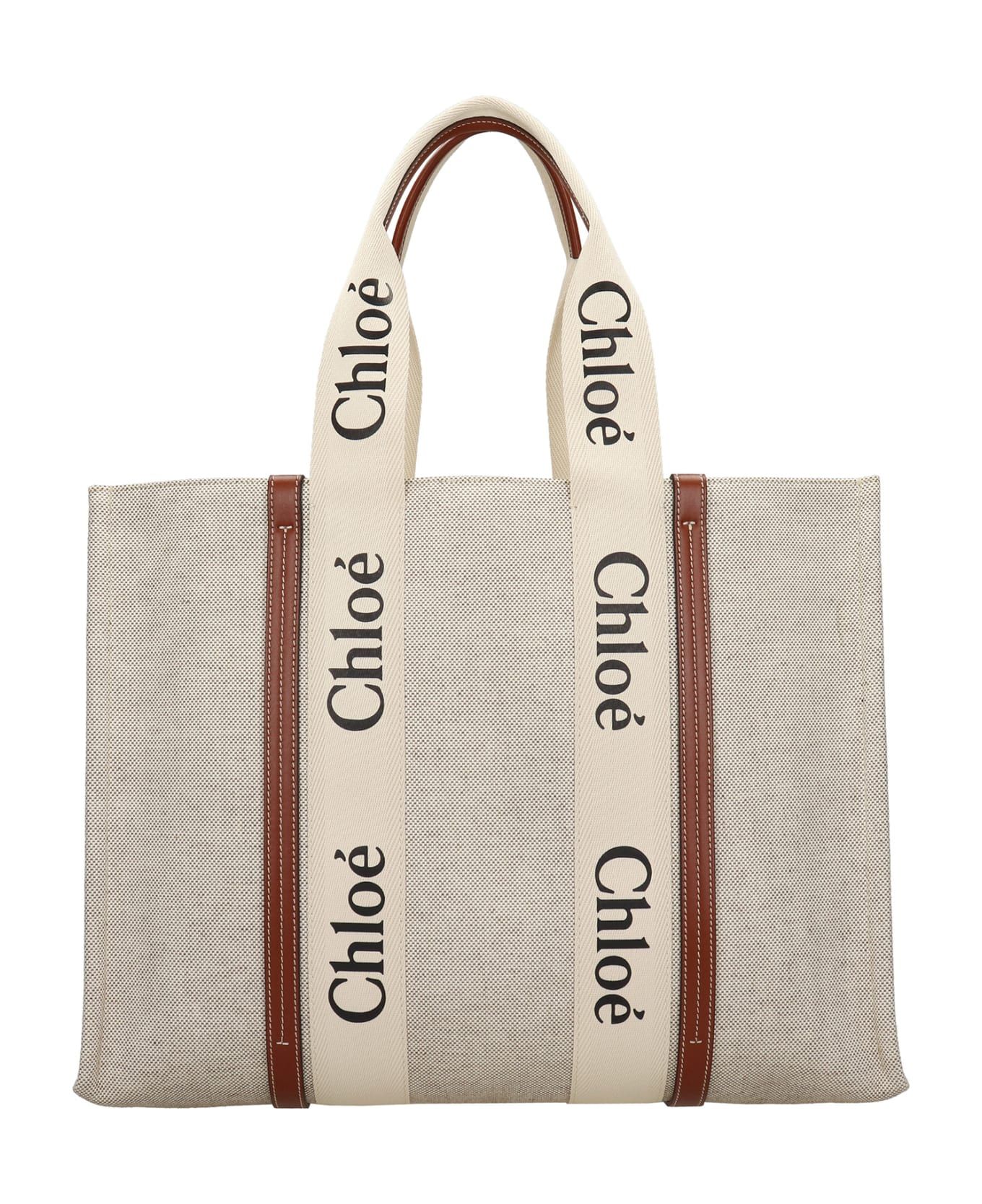 Woody Tote In Beige Canvas | Italist