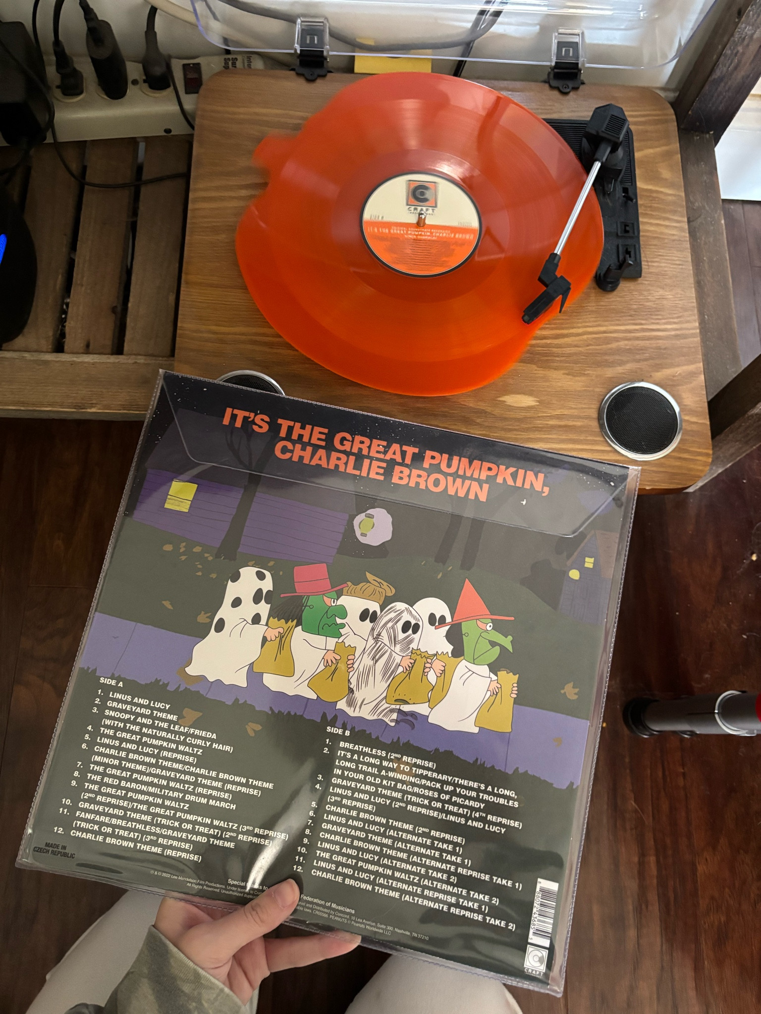 My brother sent Beau this pumpkin shaped record because we’re obsessed with Charlie Brown right now! We’re kicking it old school with our shows and limit screen time around here so this is a fun option to listen to around the house!

#LTKSeasonal #LTKHalloween #LTKHoliday