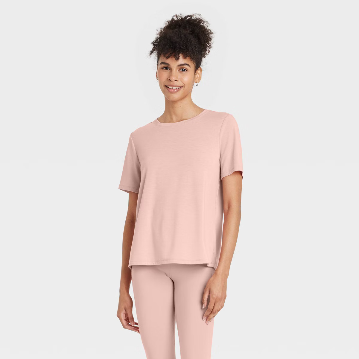 Women's Beyond Ease Crewneck Legging Friendly Short Sleeve T-Shirt - All In Motion™ | Target