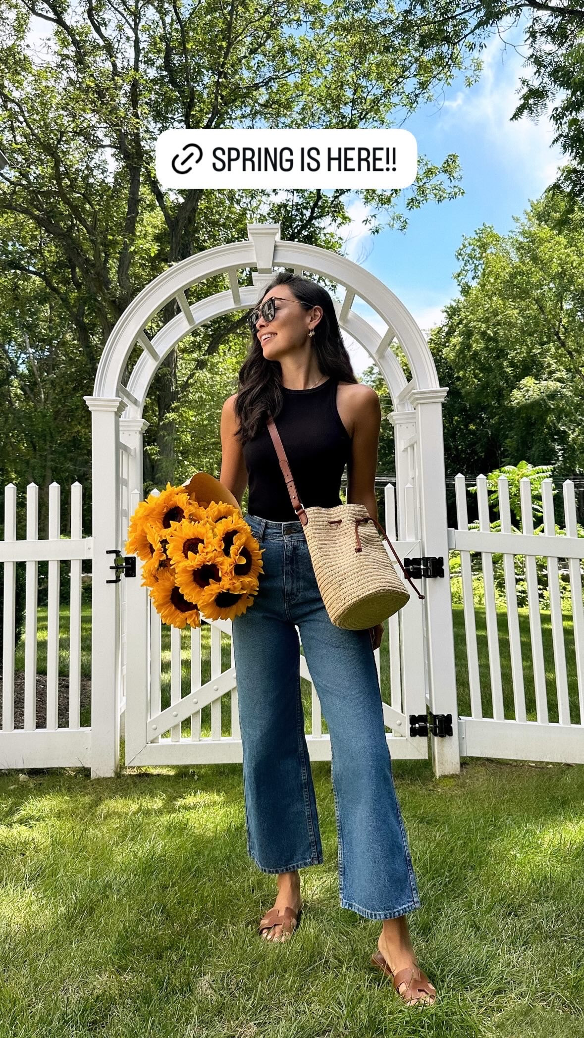 Denim, jeans, tank, cross body bag, Sezane, summer outfit, spring fashion, everyday casual style. 

#LTKSeasonal #LTKItBag #LTKHome