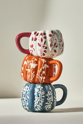Floral Pumpkin Mug | Anthropologie (US)