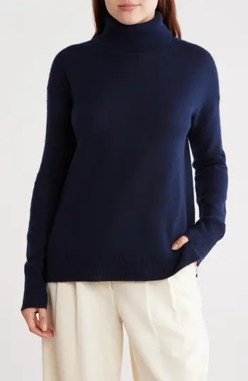 Nordstrom Cashmere Turtleneck Sweater in Navy Night at Nordstrom Rack, Size Xx-Small | Nordstrom Rack