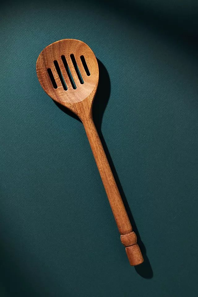Wooden Slotted Spoon | Anthropologie (US)