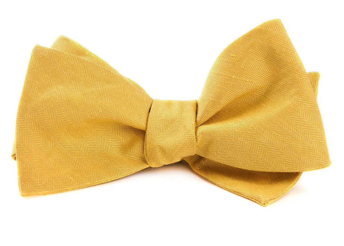 Linen Row Yellow Bow Tie | Linen Bow Ties | Tie Bar | The Tie Bar