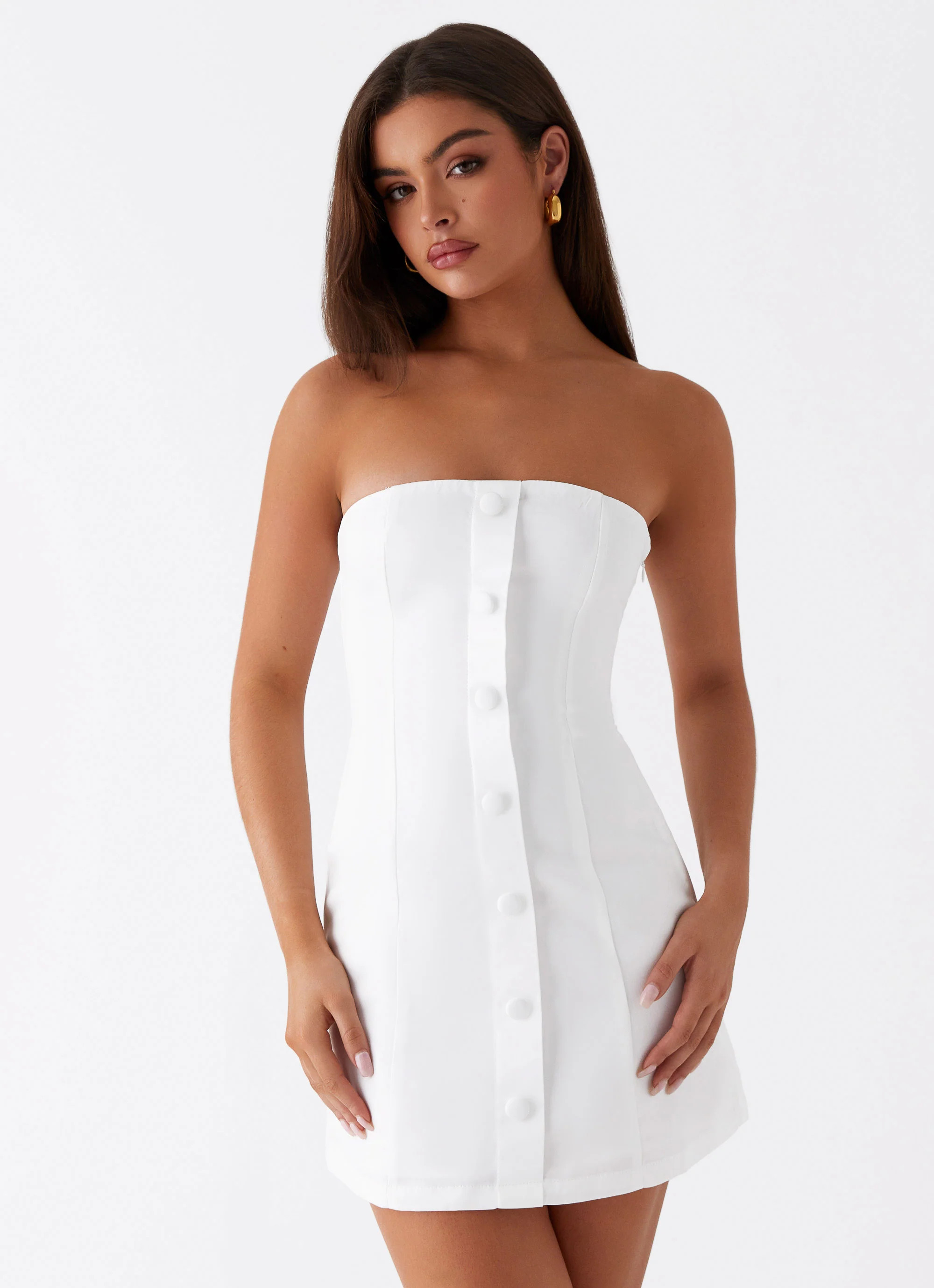 Good Lies Mini Dress - White | Peppermayo (Global)