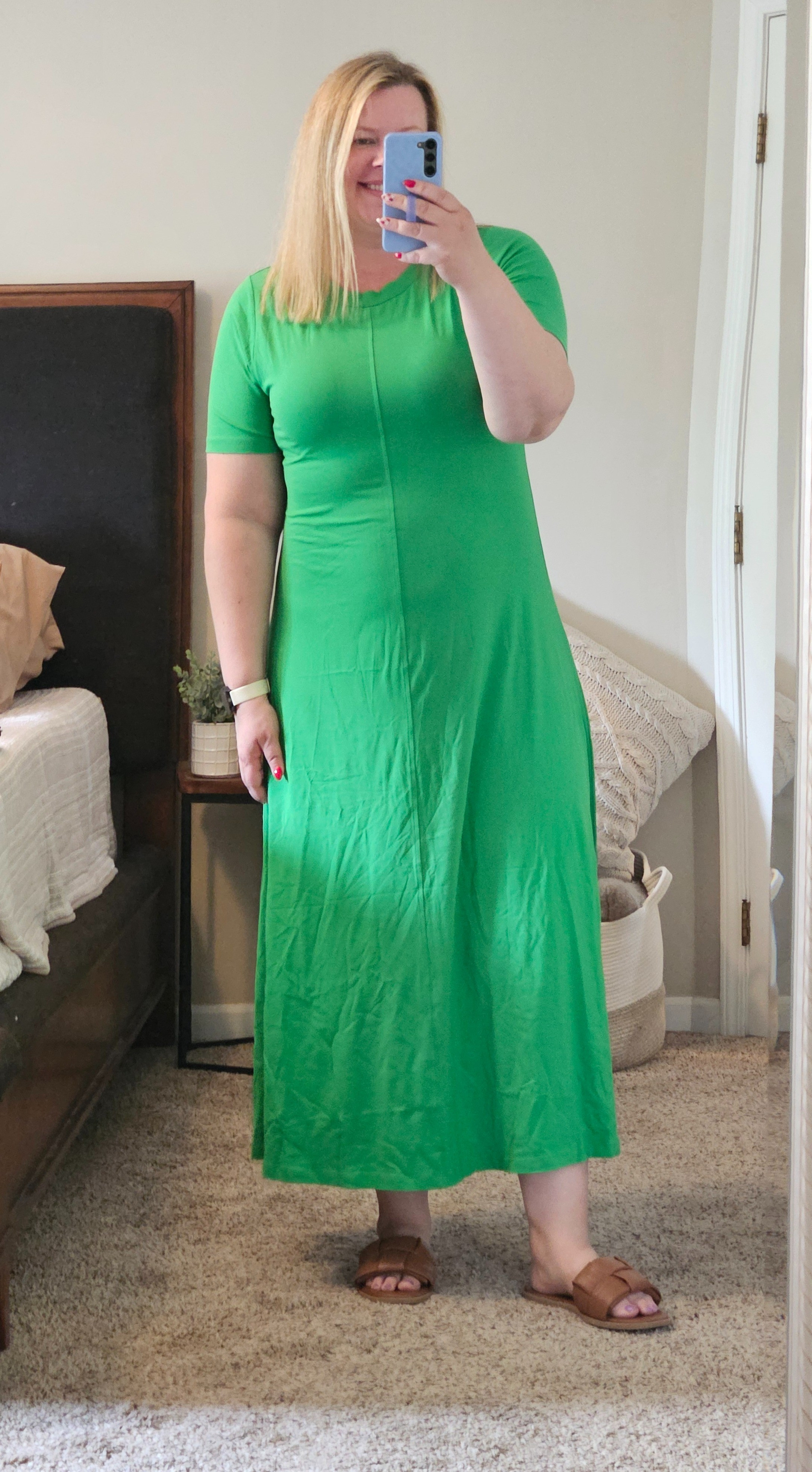 Wearing this green maxi dress in a size XL. The fabric is thin and stretchy.  No pockets. Comes in navy and brown as well.  

#LTKsalealert #LTKmidsize #LTKfindsunder50