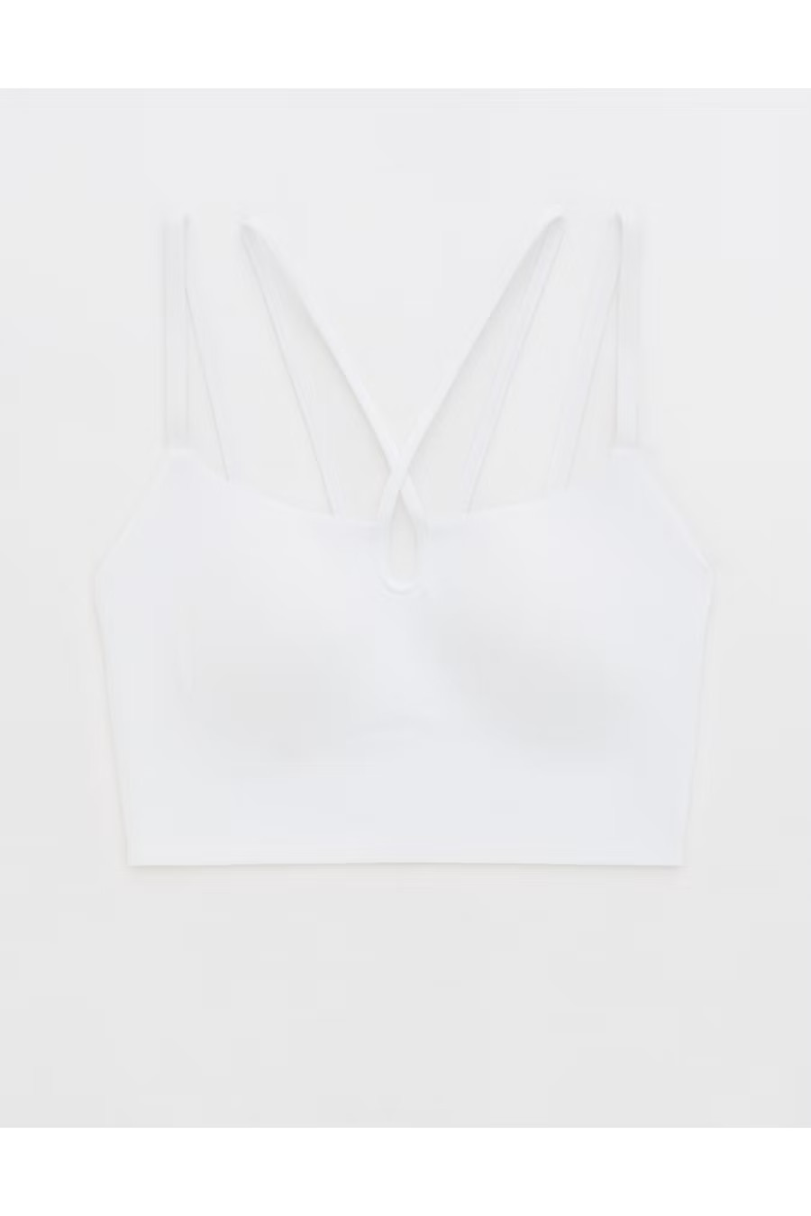 OFFLINE By Aerie Real Me Hold Up Keyhole Sports Bra Women's Air White XXS | Aerie
