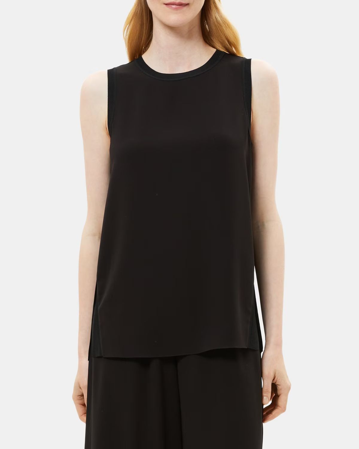 Combo Shell Top in Drapey Crepe | Theory Outlet