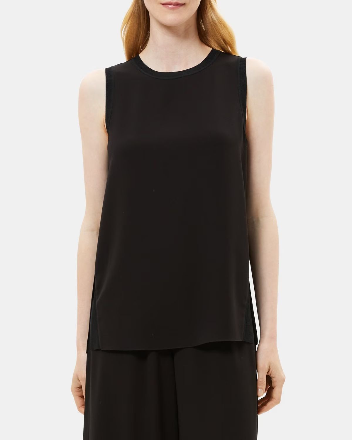 Combo Shell Top in Drapey Crepe | Theory Outlet