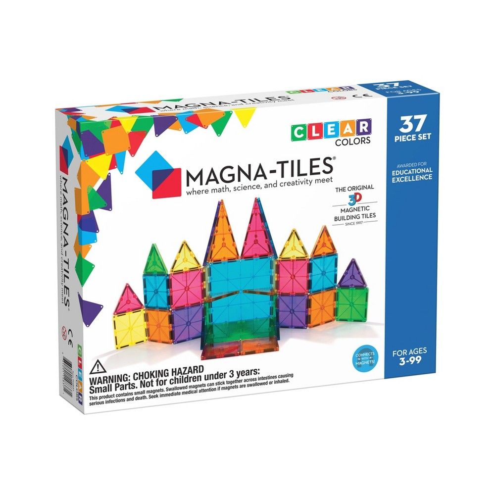 MAGNA-TILES Clear Colors 37pc Set | Target