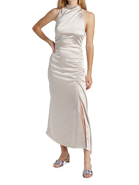 Inez Satin Halter Dress | Saks Fifth Avenue