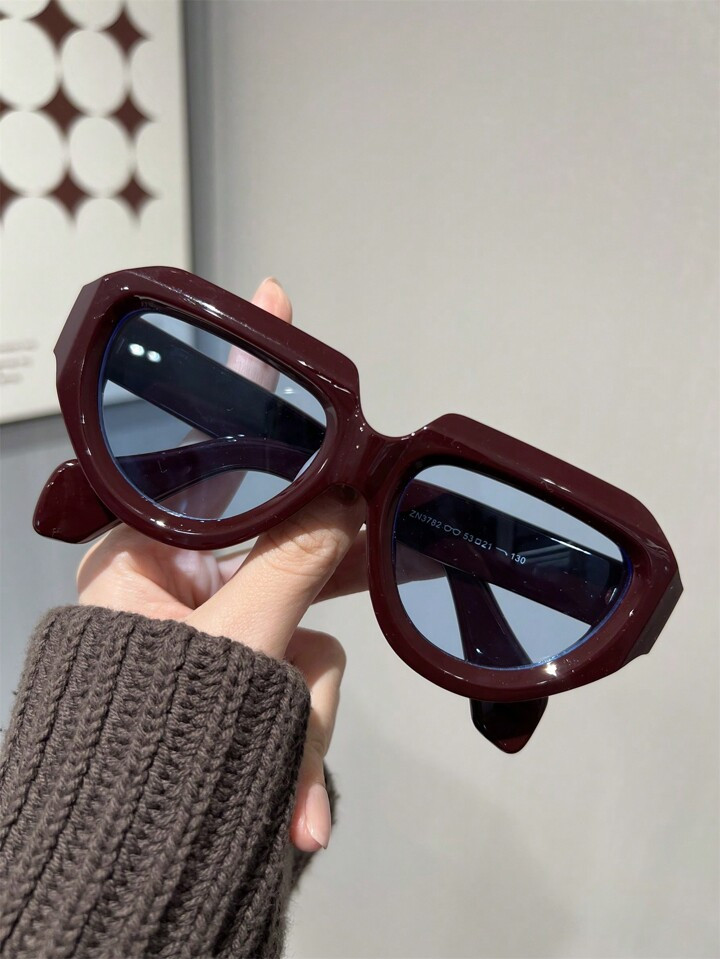 One Pair Of Retro Oval Shape Men Fashion Streetwear Fashion Glasses | SHEIN