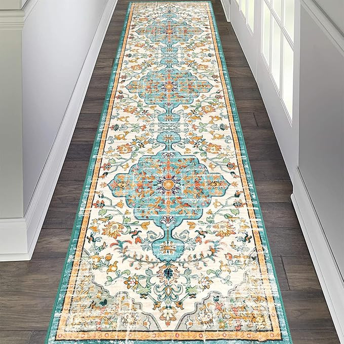 Pauwer Boho Hallway Runner Rug 2x8 Washable Entryway Area Rugs Non Slip Farmhouse Vintage Floor M... | Amazon (US)