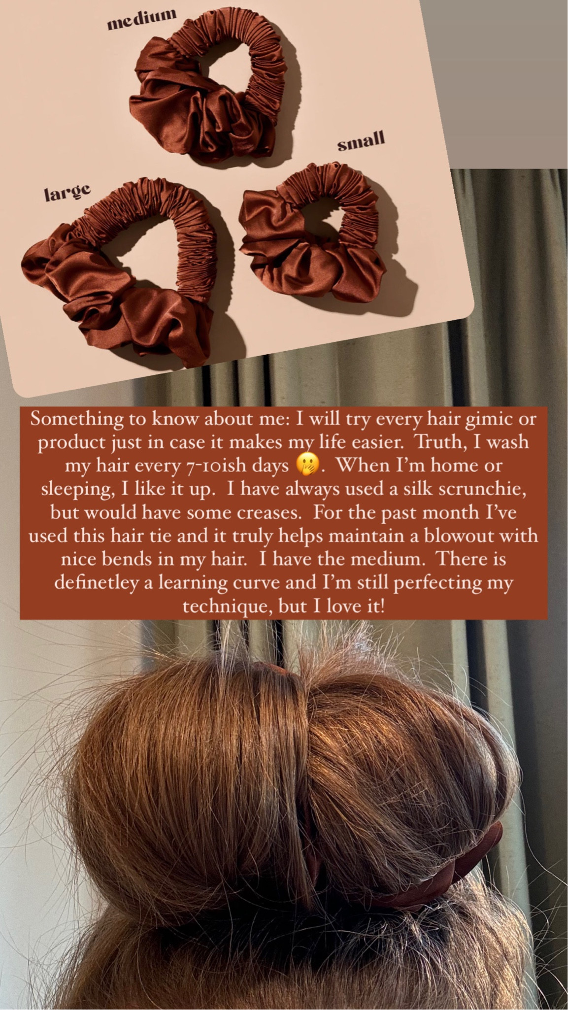 Sleepy tie, silk scrunchie, blowout, save blowout, heatless curl, long hair, think hair, healthy hair, maintain blowout, 90s hair, 90s curls

#LTKstyletip #LTKfindsunder50 #LTKbeauty