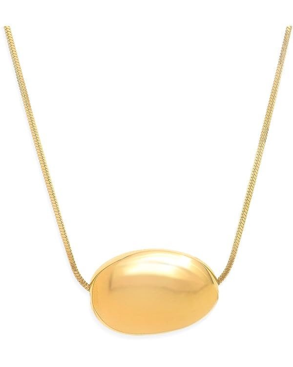 Gold Pendant Pearl Layered Choker Necklace Set for Woman, Chunky Charm Adjustable Pearls Bead Gem... | Amazon (US)