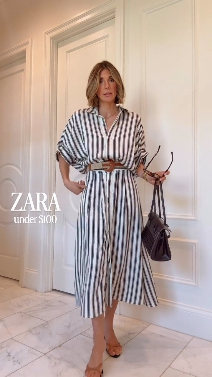 Zara outfit idea! I love how this dress comes with a built-in belt. So easy to style!

#LTKootd #LTKSeasonal